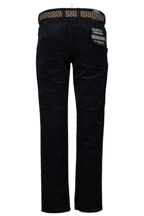 Pantaloni velur chino bumbac barbati REDPOINT Odessa bleumarin [2]