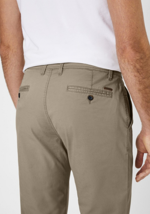Pantaloni chino subtiri bumbac REDPOINT Odessa bej [5]