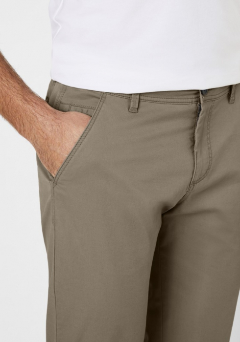 Pantaloni chino subtiri bumbac REDPOINT Odessa bej [4]