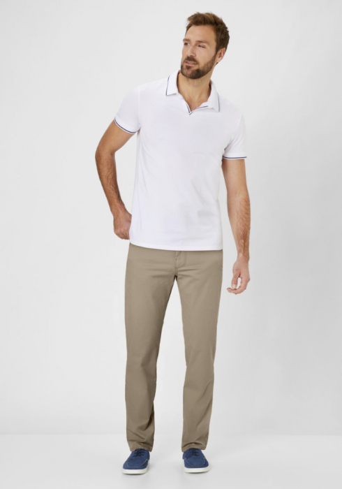 Pantaloni chino subtiri bumbac REDPOINT Odessa bej [6]