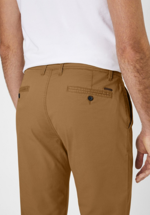 Pantaloni chino subtiri bumbac REDPOINT Odessa camel [5]