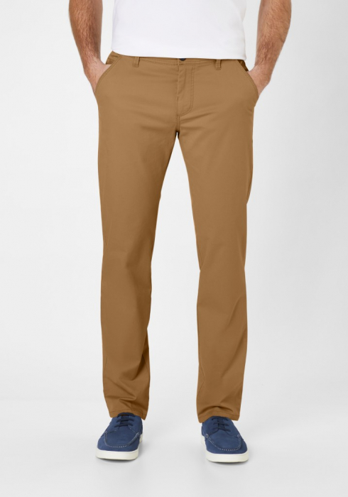 Pantaloni chino subtiri bumbac REDPOINT Odessa camel [2]