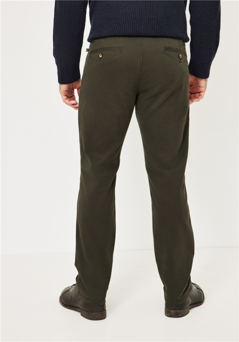 Pantaloni termici bumbac chino barbati REDPOINT Odessa Thermo oliv inchis [4]
