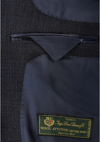 Sacou costum lana Loro Piana m&m barbati CARL GROSS ModernFit  Tomson 52.116S3 bleumarin carouri [3]