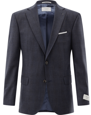 Sacou costum lana Loro Piana m&m barbati CARL GROSS ModernFit  Tomson 52.116S3 bleumarin carouri [1]