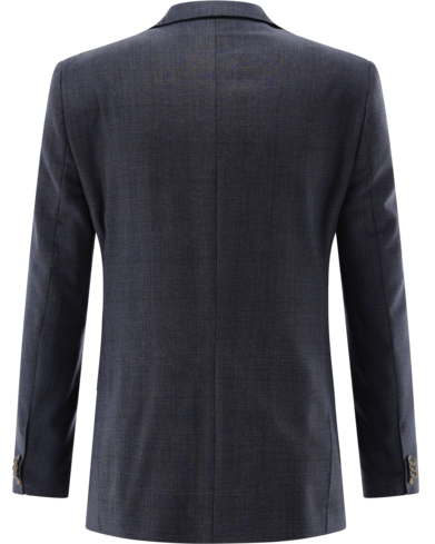Sacou costum lana Loro Piana m&m barbati CARL GROSS ModernFit  Tomson 52.116S3 bleumarin carouri [4]