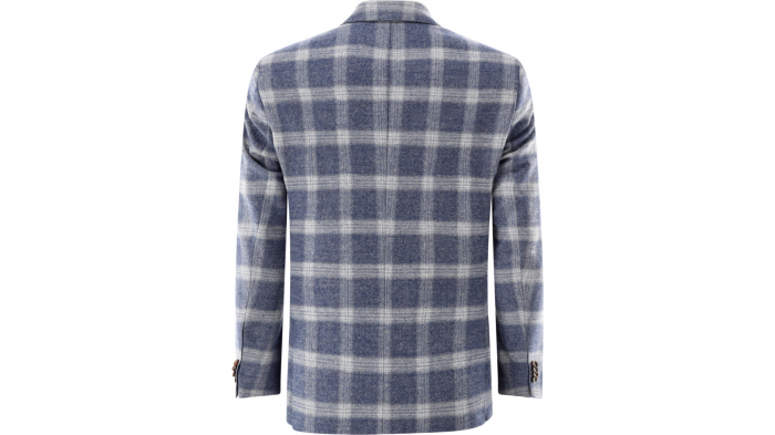 Sacou barbati CARL GROSS ModernFit Tomson albastru carouri [2]