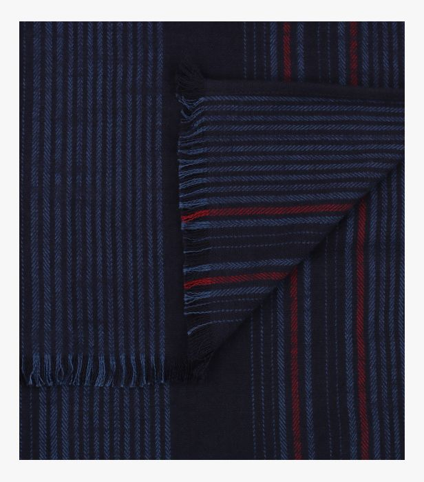 Fular bumbac CASA MODA dungi bleumarin/rosu [2]