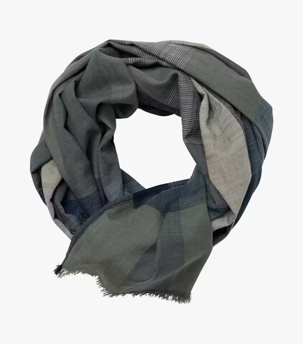Esarfa subtire bumbac CASA MODA verde carouri [1]