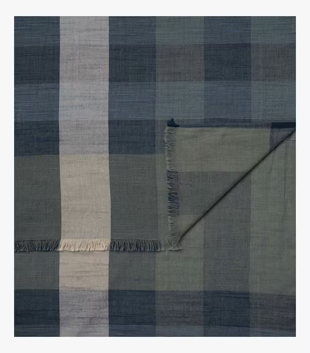 Esarfa subtire bumbac CASA MODA verde carouri [2]