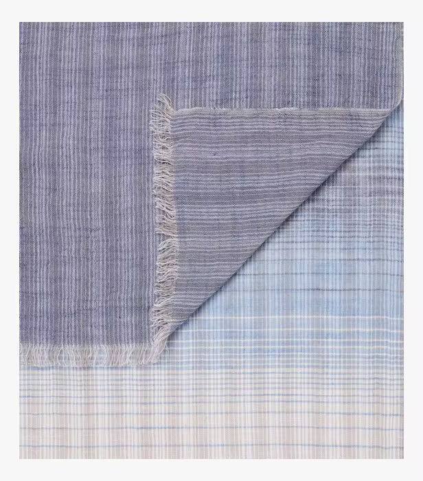 Esarfa subtire bumbac CASA MODA albastru/bleu dungulite [2]