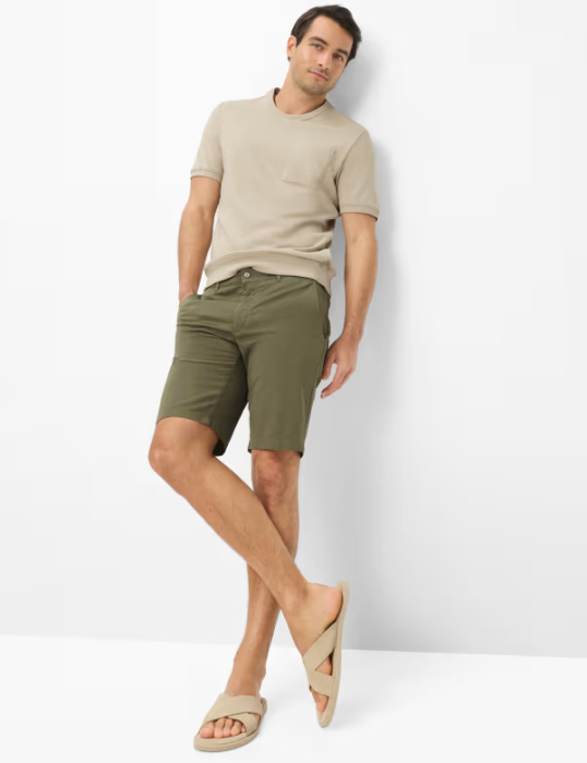 Pantaloni scurti bermuda bumbac/lyocell barbati BRAX BOZEN B kaki [4]