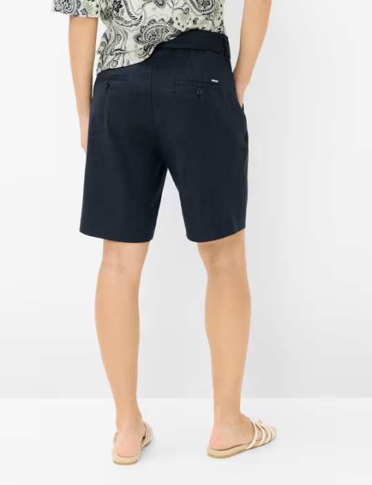 Pantaloni scurti in/bumbac femei BRAX MAINE B bleumarin [5]