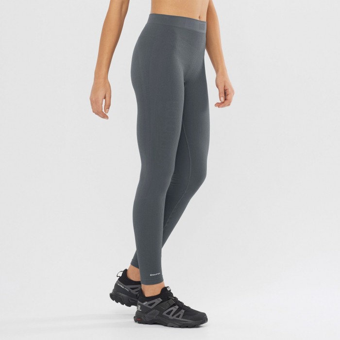 Colanti termici femei SALOMON ESSENTIAL WARM gri [2]