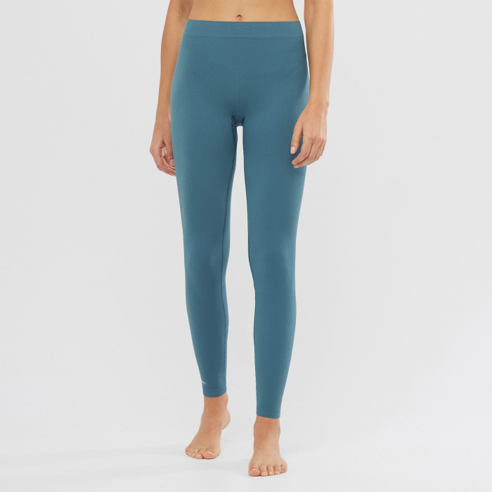 Colanti termici femei SALOMON ESSENTIAL WARM turcoaz [2]