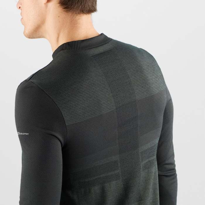 Bluza termica multisport lana barbati SALOMON ESSENTIAL WOOL negru [6]