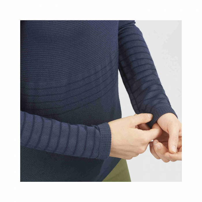 Bluza termica multisport lana femei SALOMON ESSENTIAL WOOL bleumarin [5]