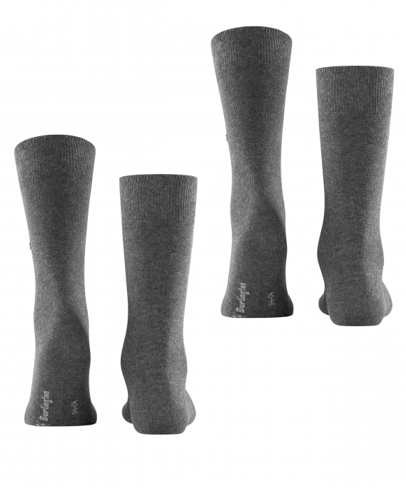 Set sosete barbati BURLINGTON Everyday 2 perechi gris uni 40-46 [2]