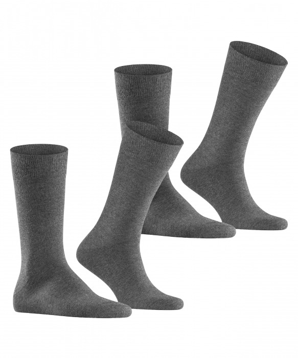 Set sosete barbati BURLINGTON Everyday 2 perechi gris uni 40-46 [3]