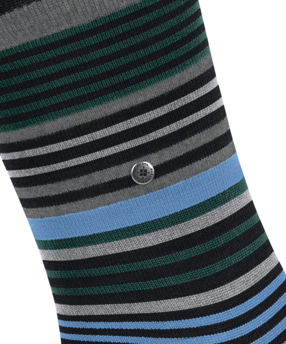 Sosete barbati BURLINGTON Stripe dungulite verde/bleu 40-46 [4]