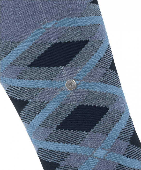 Sosete barbati BURLINGTON Tartan albastru denim 40-46 [4]