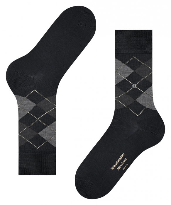 Sosete barbati BURLINGTON Manchester negru 40-46 [5]