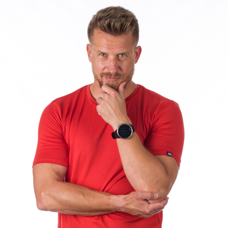 Tricou activ barbati NORTHFINDER Jones rosu [4]