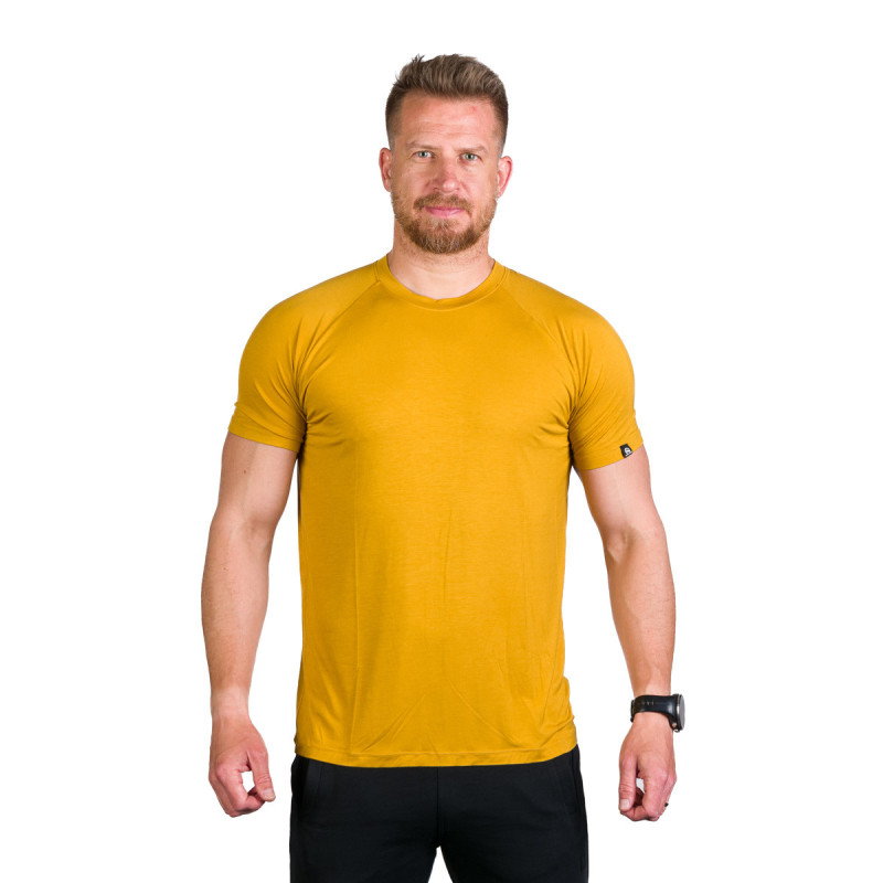 Tricou bambus trekking/camping barbati NORTHFINDER Tyrell galben [1]