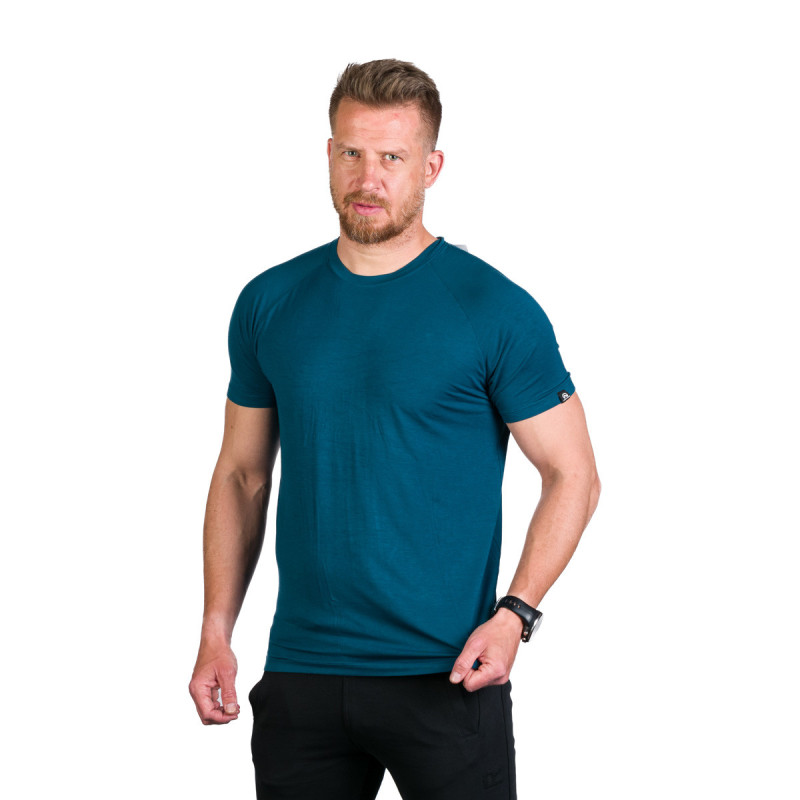 Tricou bambus trekking/camping barbati NORTHFINDER Tyrell turcoaz [4]