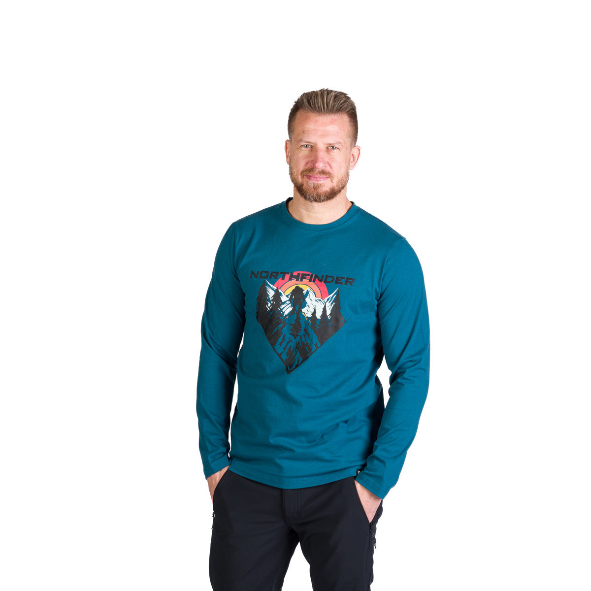 Bluza bumbac cu maneca lunga barbati NORTHFINDER Clair negru [1]