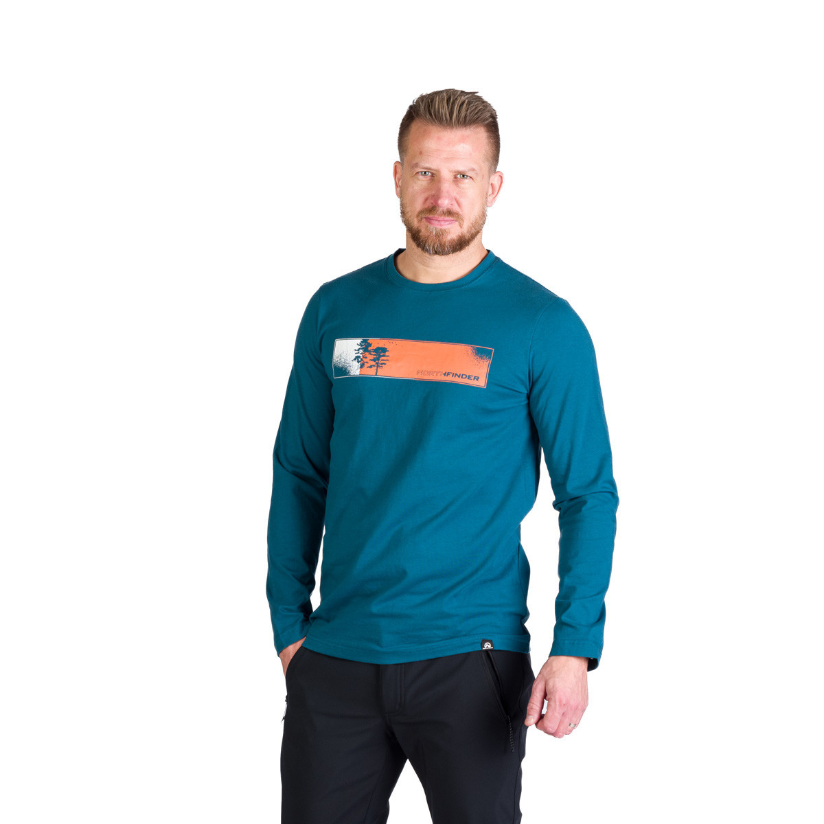 Bluza bumbac barbati NORTHFINDER Rush turcoaz [1]