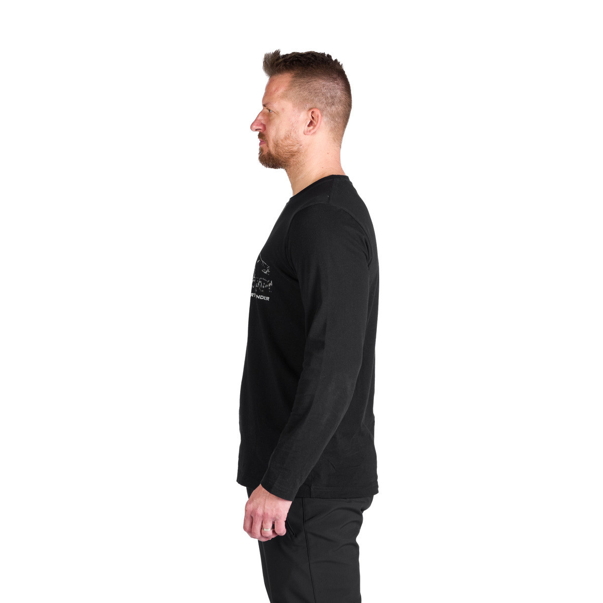 Bluza bumbac barbati NORTHFINDER Thornton negru imprimeu montan [3]