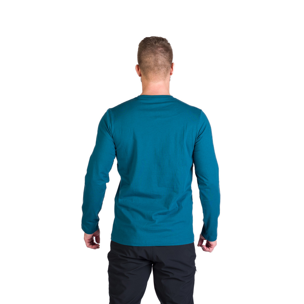 Bluza bumbac barbati NORTHFINDER Thornton turcoaz  imprimeu montan [2]