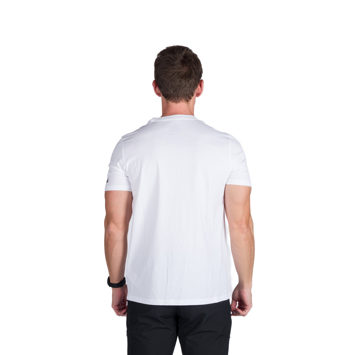 Tricou outdoor bumbac organic barbati NORTHFINDER FERDINAND alb logo [2]
