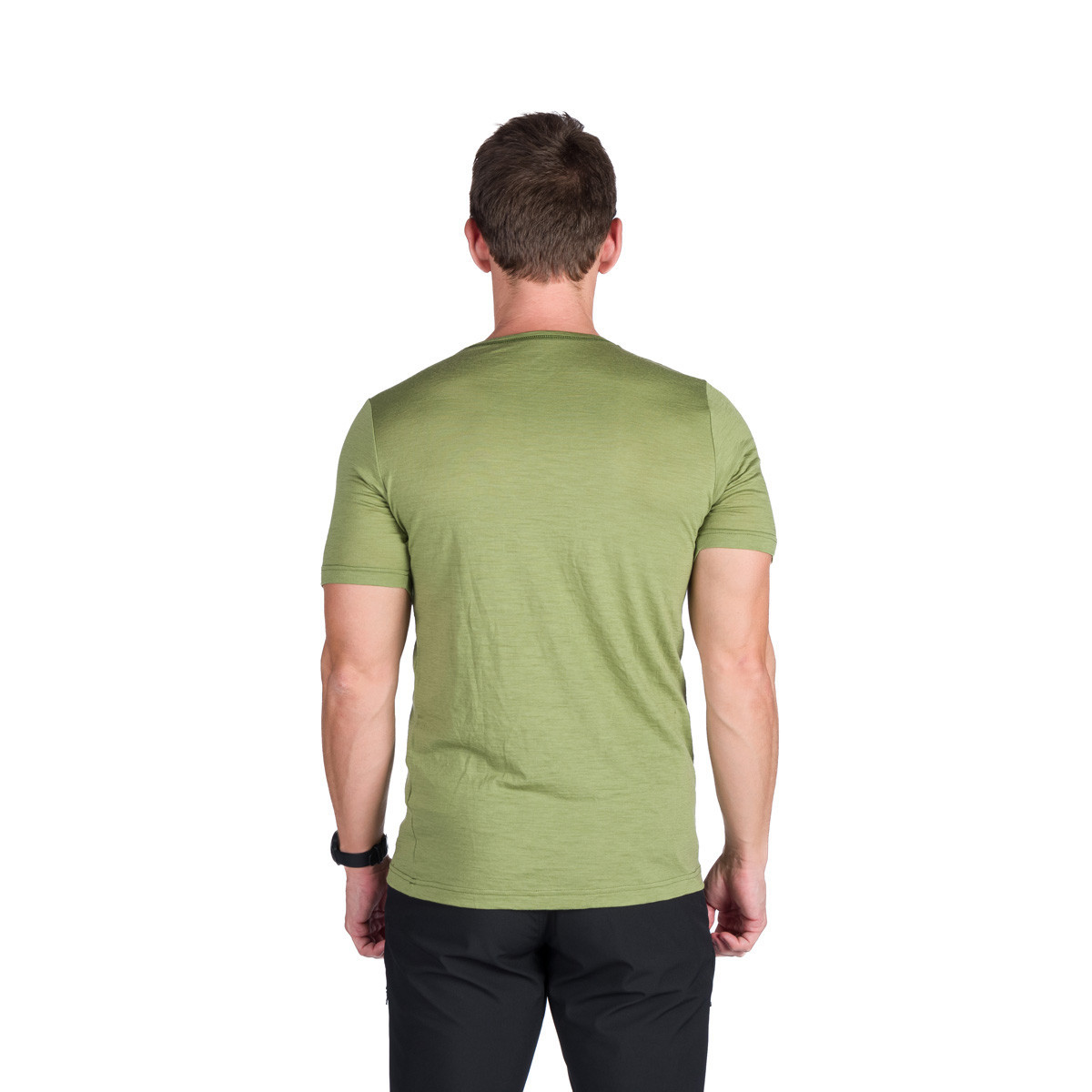 Tricou lana merinos barbati outdoor NORTHFINDER RAINER oliv print montan [2]