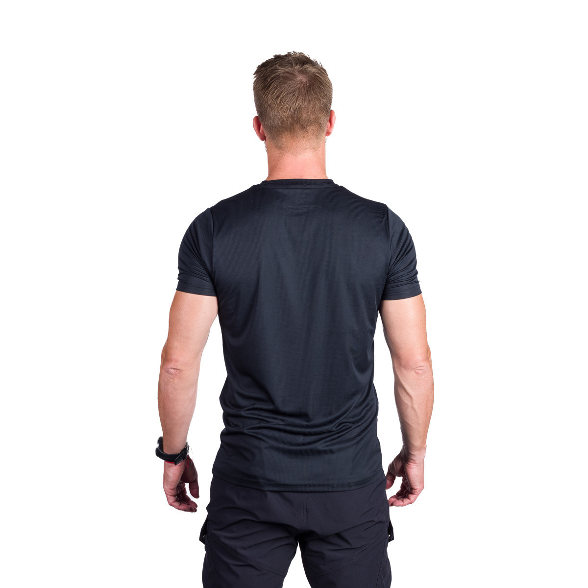 Tricou tehnic multisport barbati NORTHFINDER NICLAS negru print montan [2]