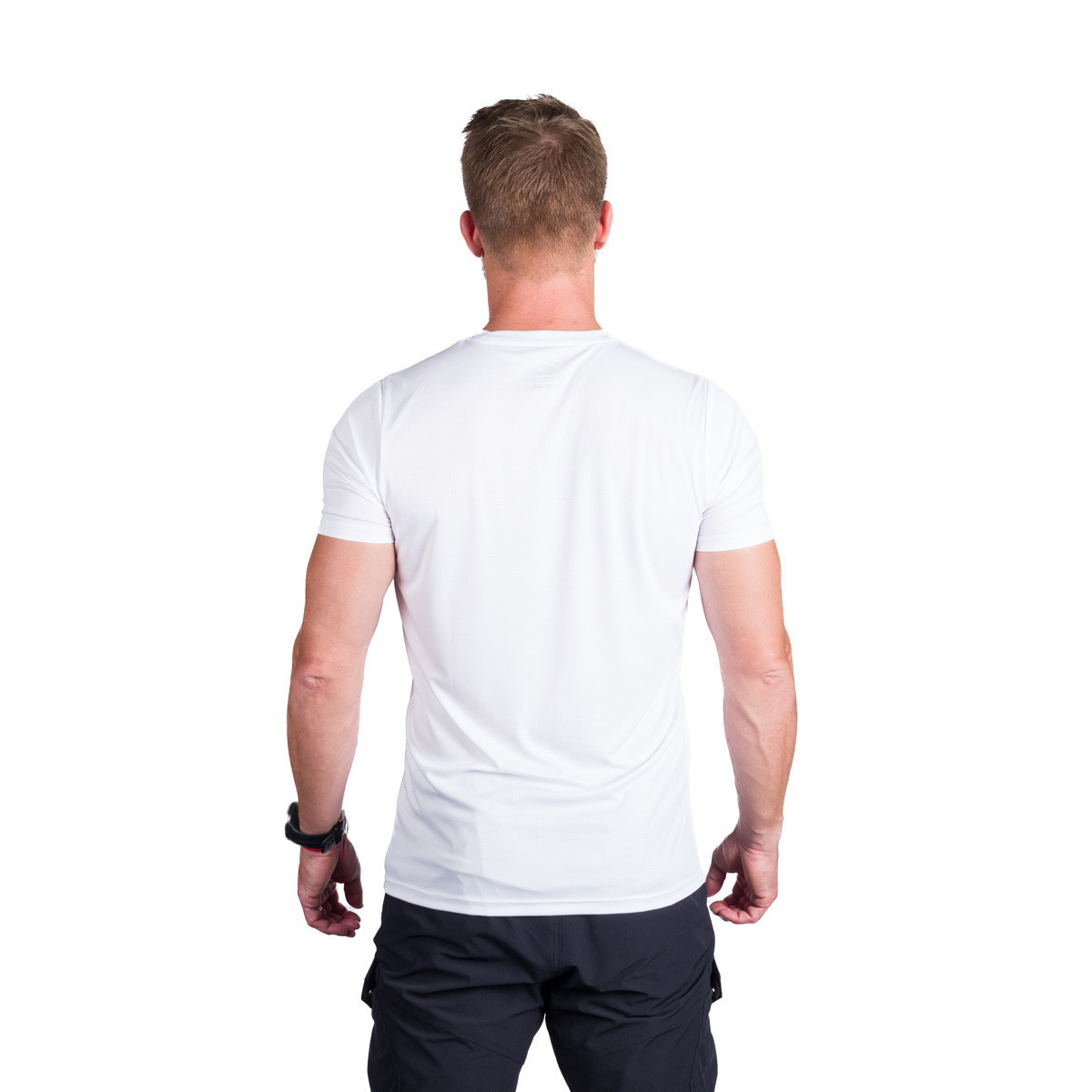 Tricou tehnic multisport barbati NORTHFINDER NICLAS alb print montan [2]