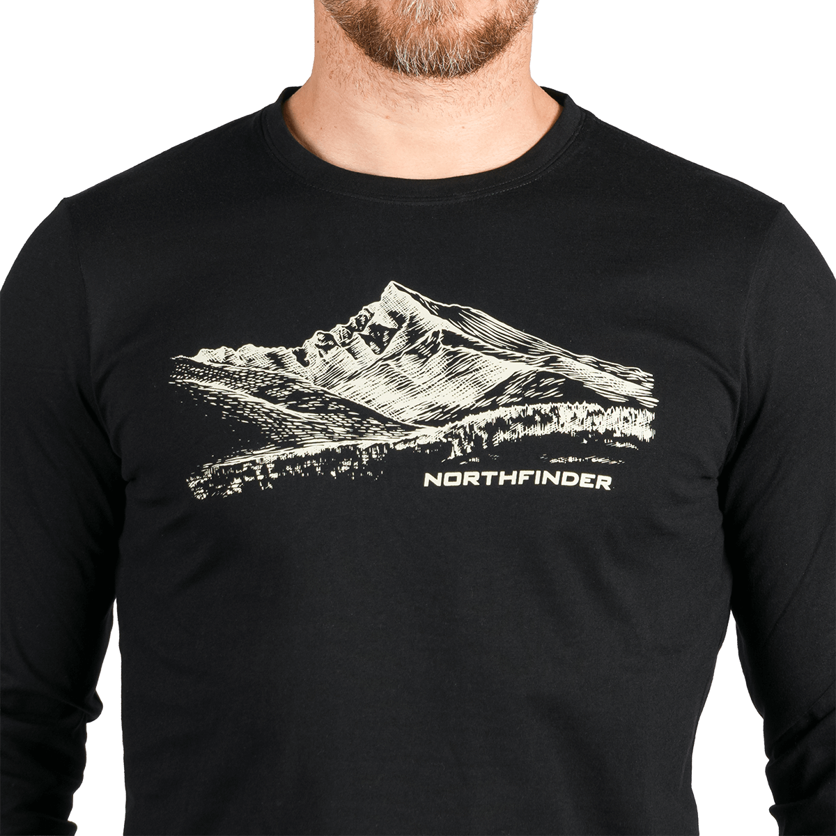 Bluza drumetii bumbac organic barbati NORTHFINDER DACSO negru [5]