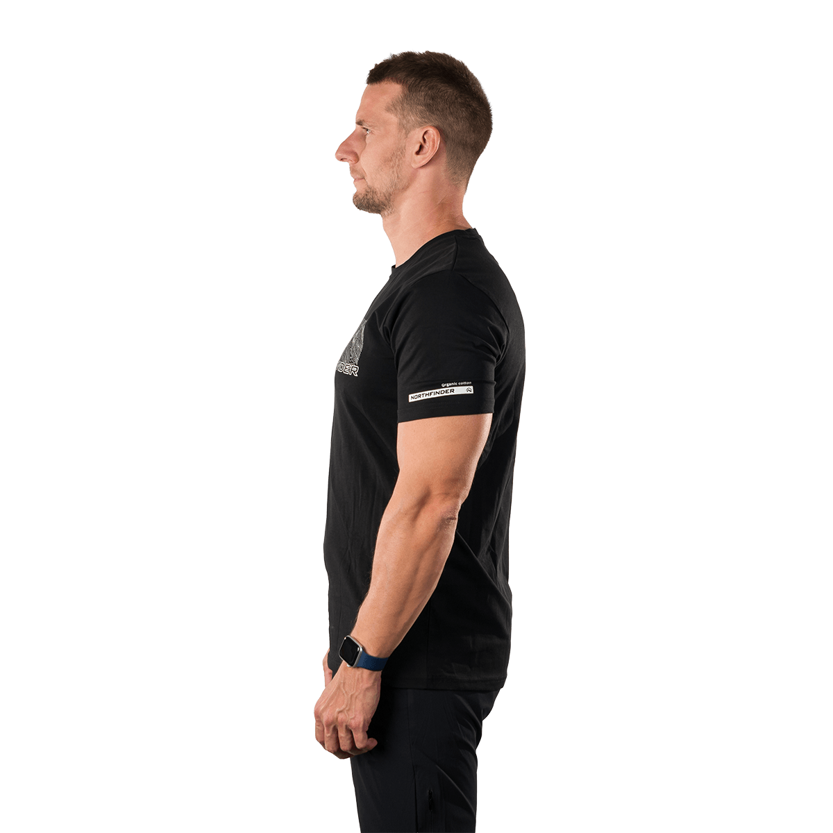 Tricou bumbac organic barbati NORTHFINDER AMAD negru [3]