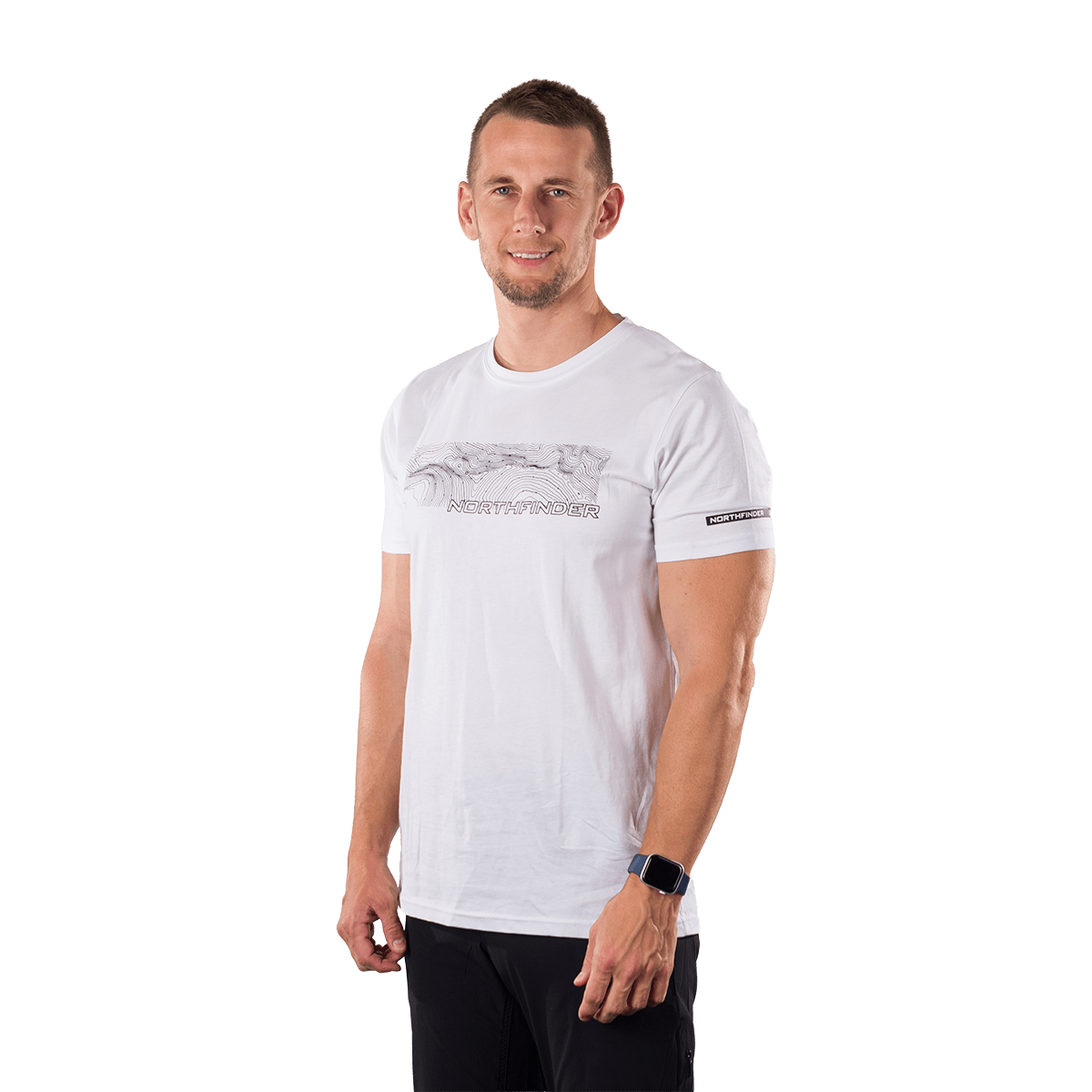 Tricou bumbac organic barbati NORTHFINDER AMAD alb [4]