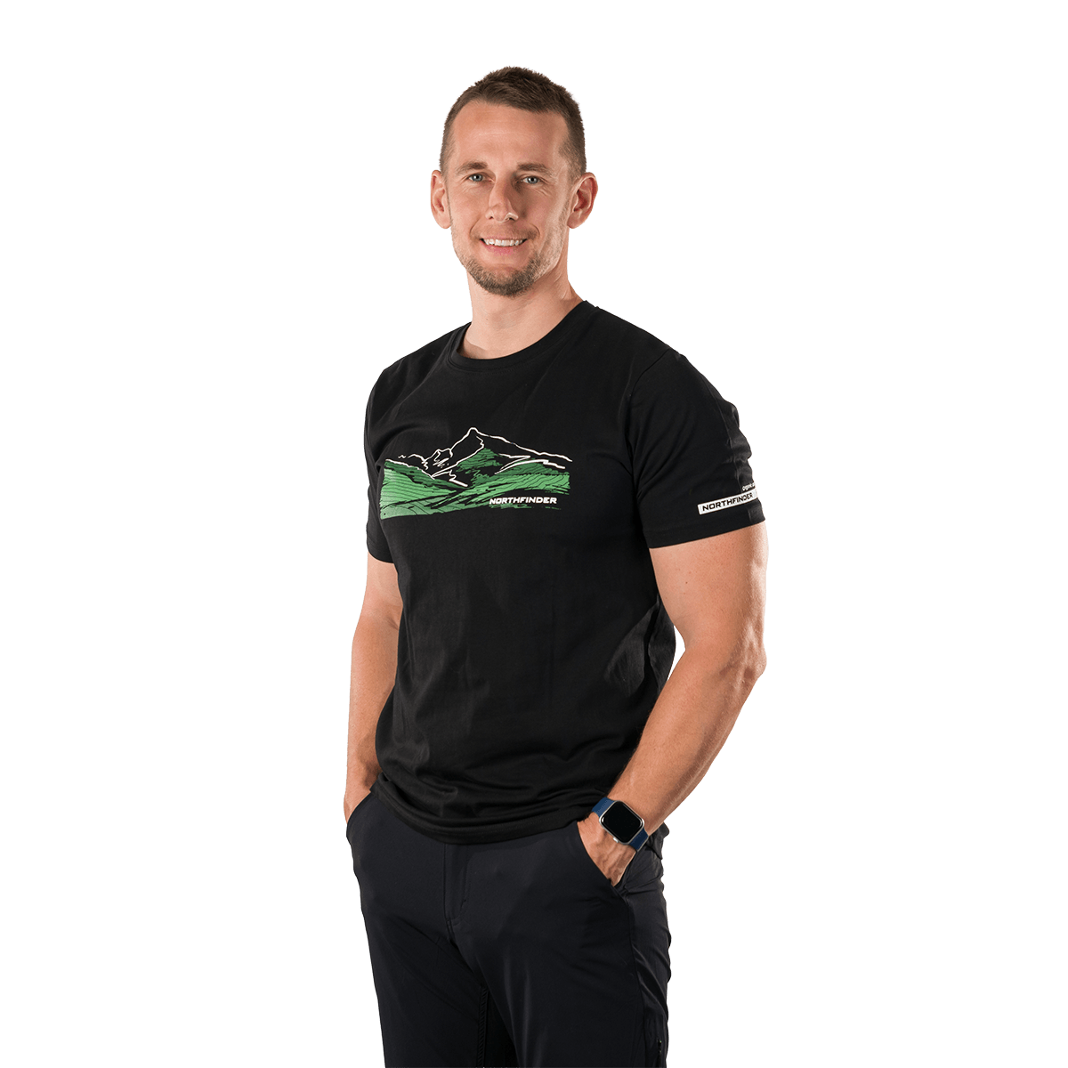 Tricou bumbac organic barbati NORTHFINDER BARTO  negru [4]