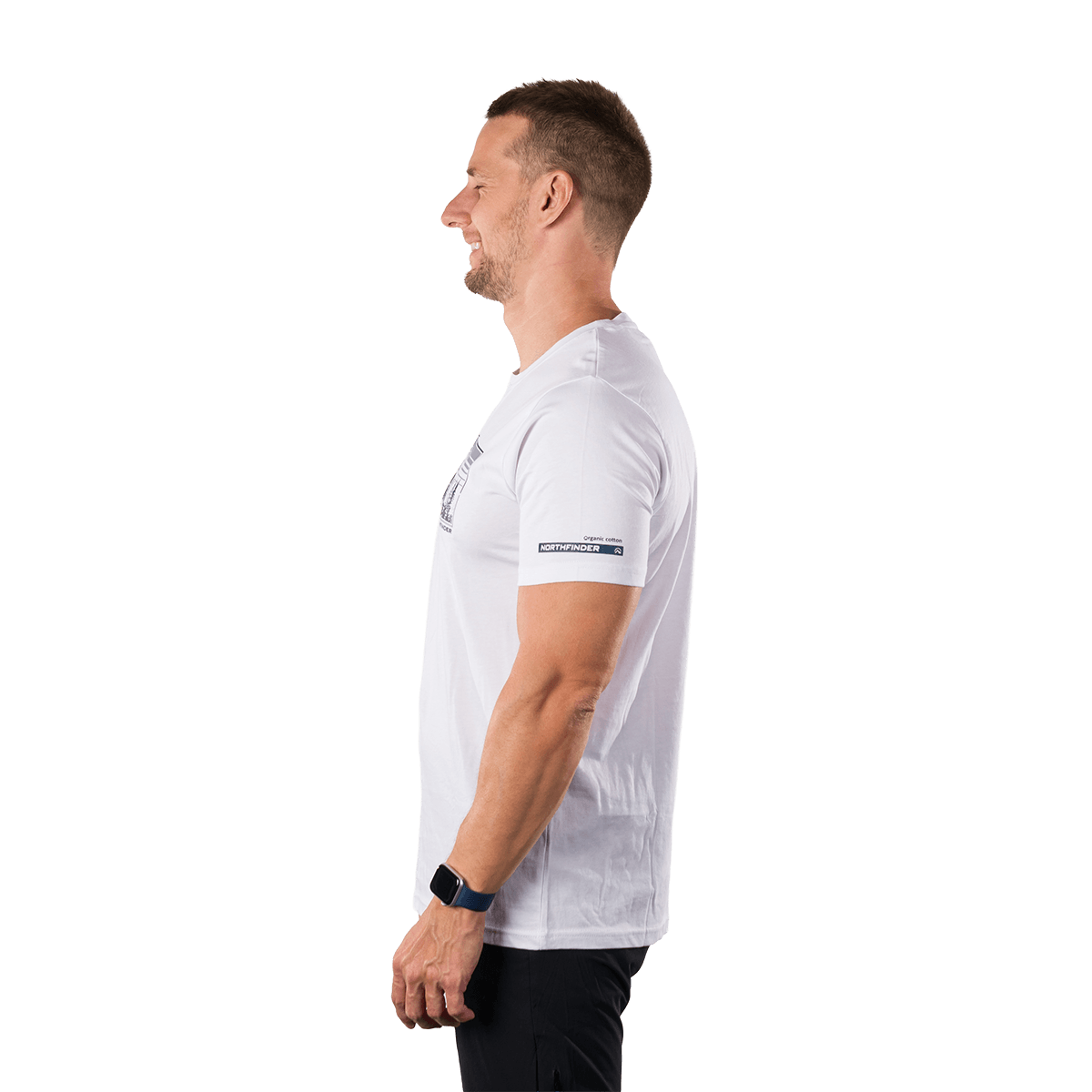 Tricou bumbac organic barbati barbati NORTHFINDER BARTOLOM alb [3]