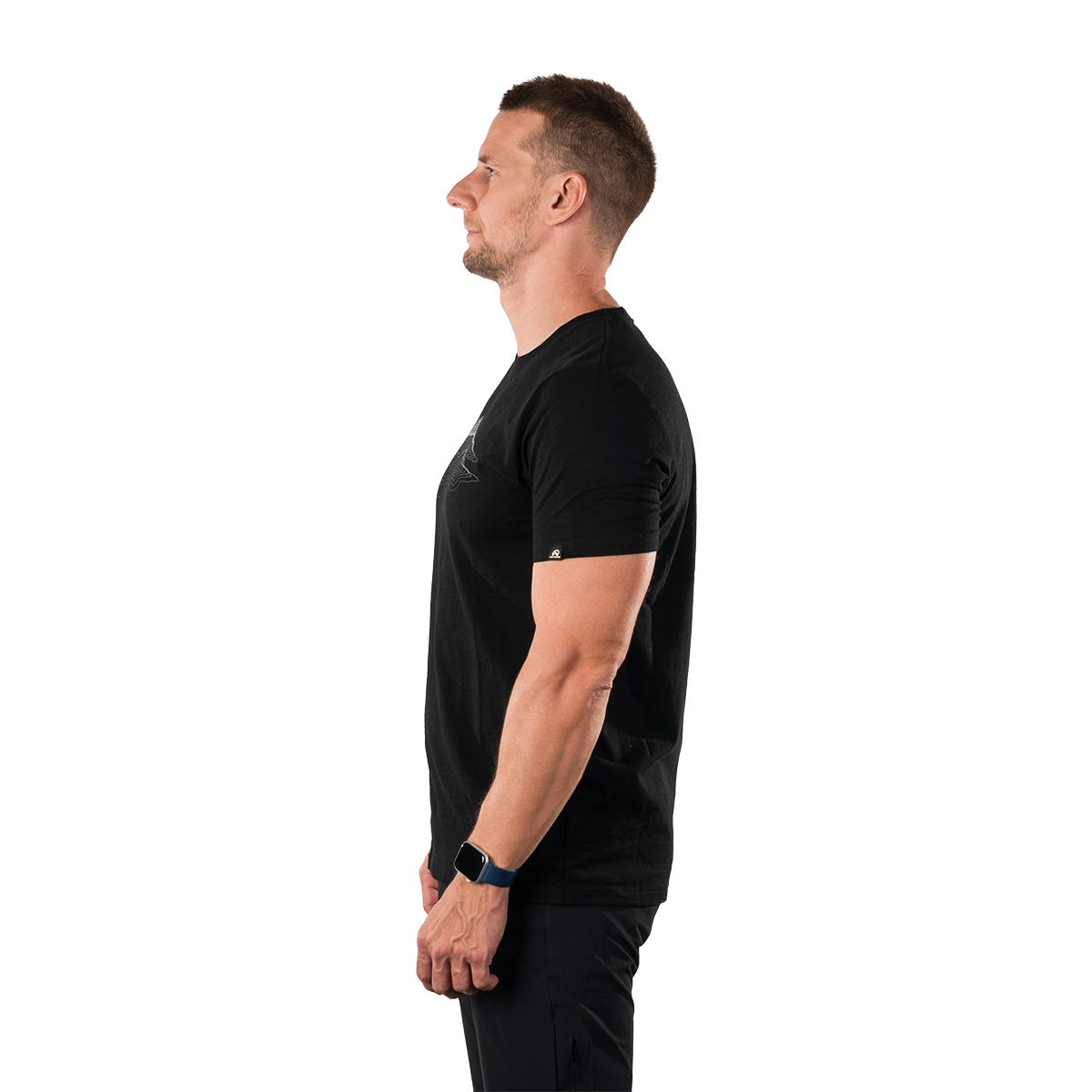 Tricou bumbac organic barbati NORTHFINDER JACINT antracit [2]