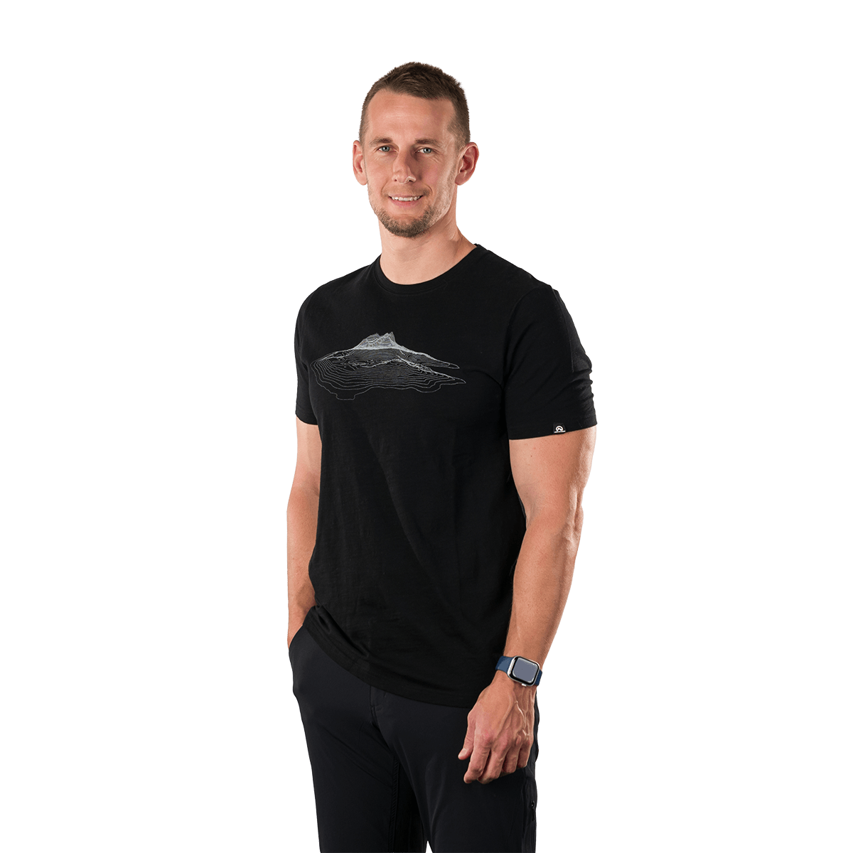 Tricou bumbac organic barbati NORTHFINDER JACINT antracit [3]