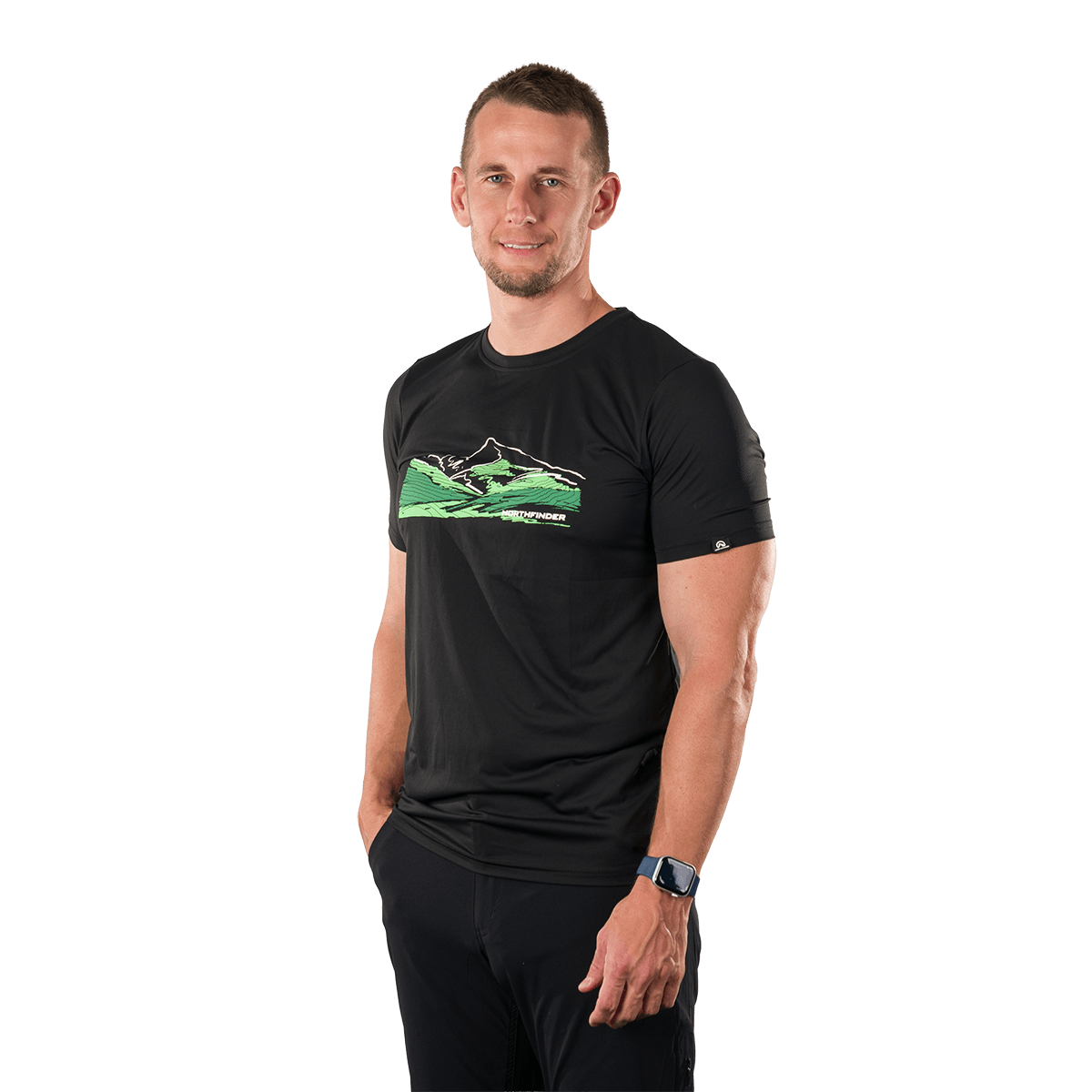 Tricou drumetie barbati NORTHFINDER NAZAREN negru [3]