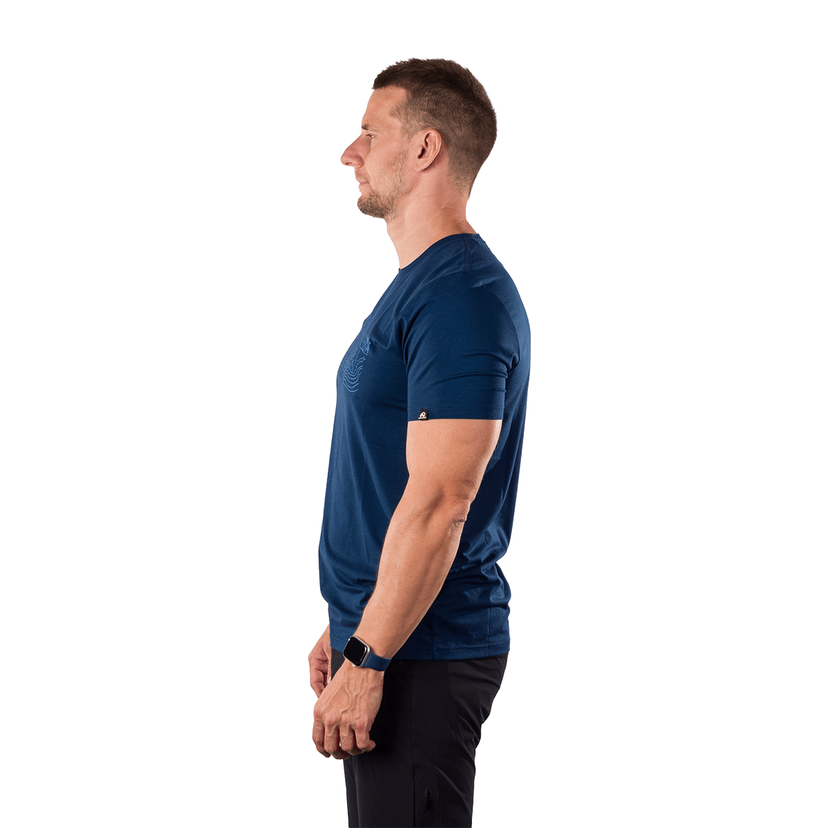 Tricou drumetie bambus/bumbac barbati NORTHFINDER HALM bleumarin [4]