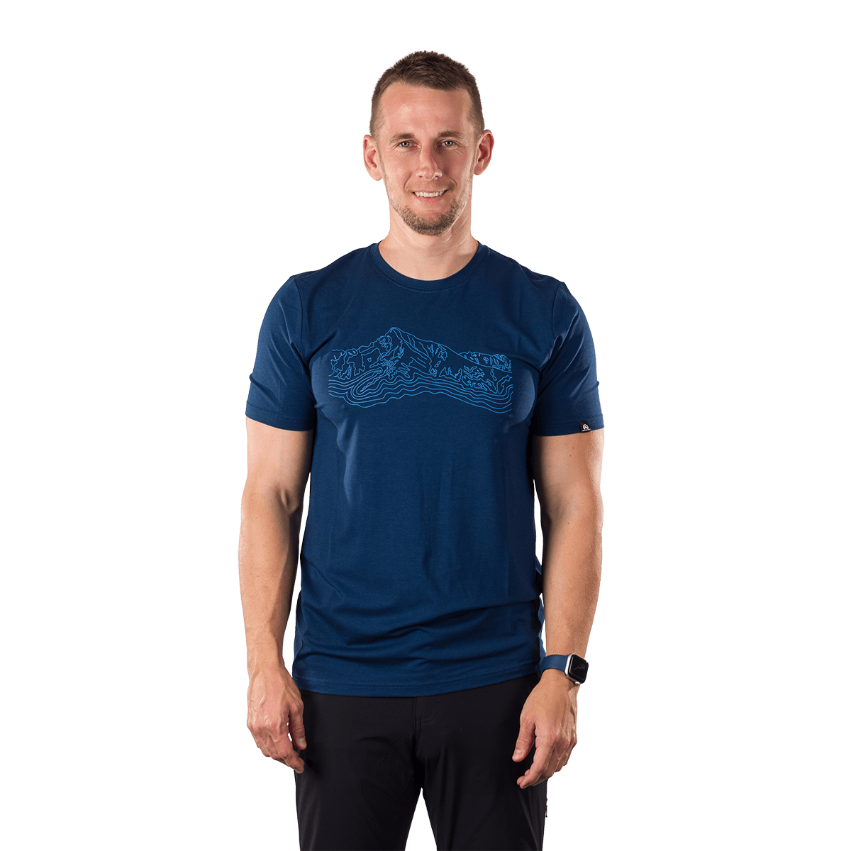 Tricou drumetie bambus/bumbac barbati NORTHFINDER HALM bleumarin [3]