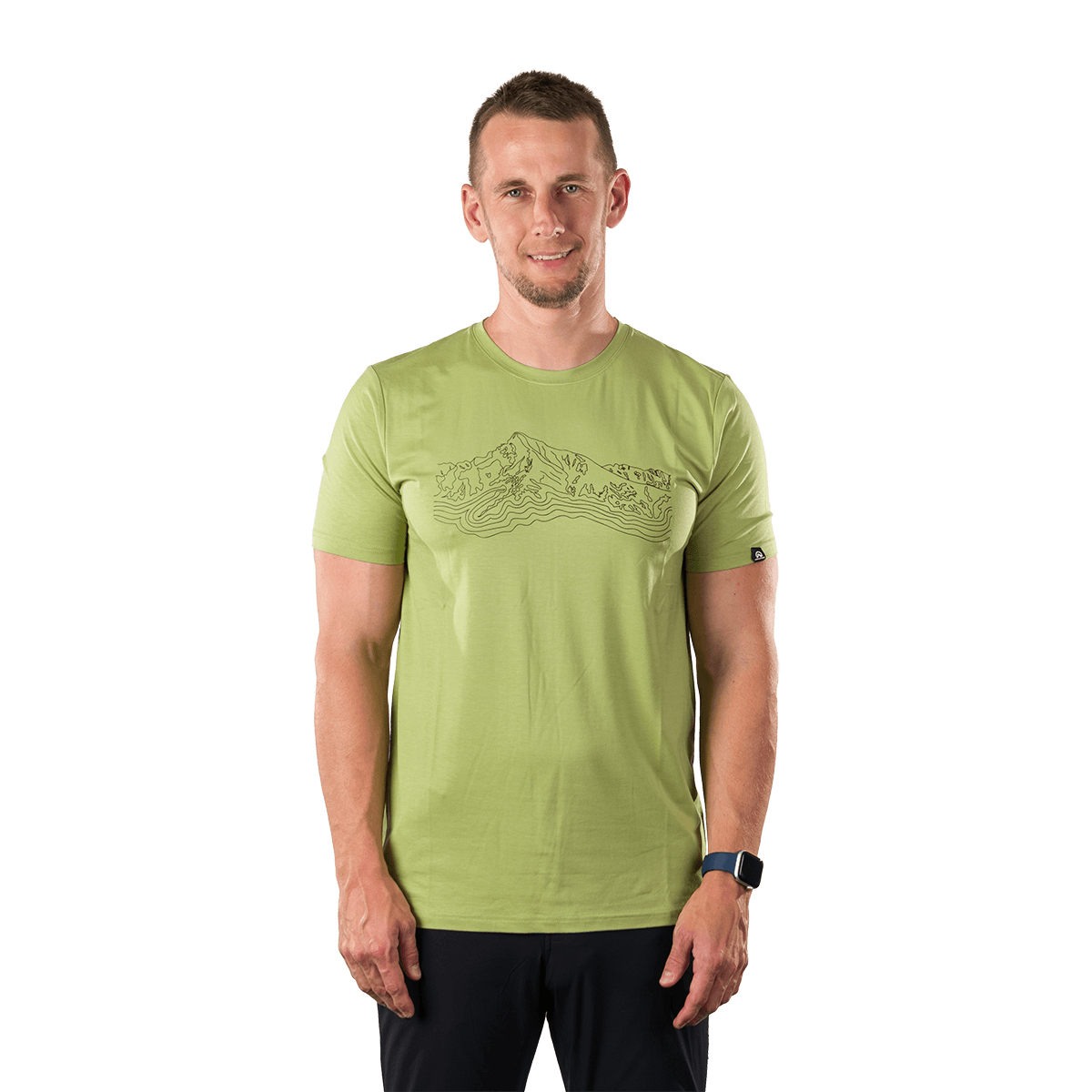 Tricou drumetie bambus/bumbac barbati NORTHFINDER HALM verde deschis [3]
