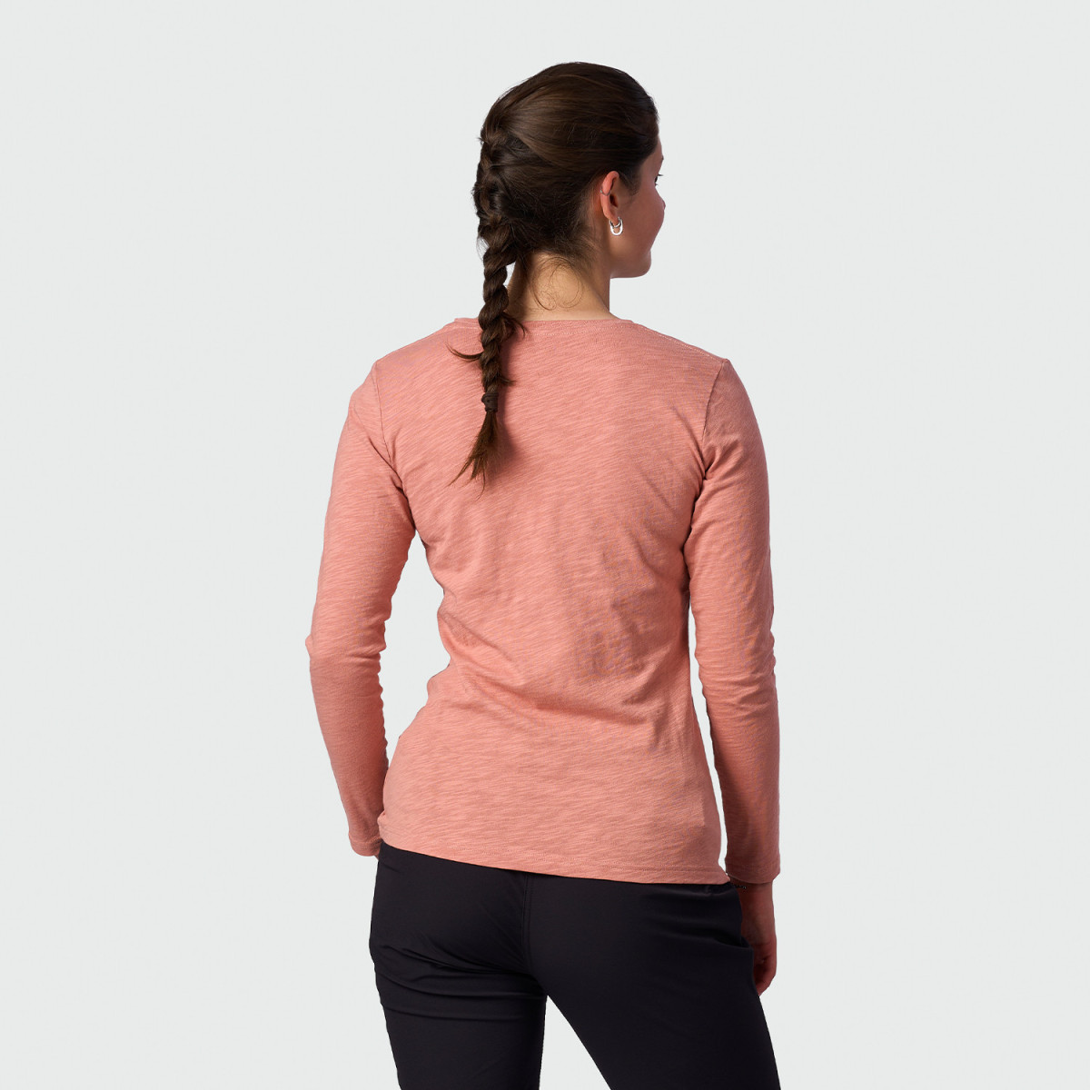 Bluza drumetie bumbac organic femei NORTHFINDER NUUTTI roz print inima [2]