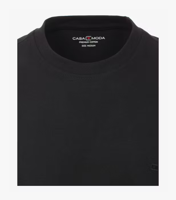 Tricou O-neck bumbac barbati CASA MODA 004200 negru [3]